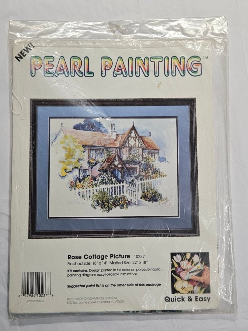 Candamar Designs Pearl Painting  10237 Rose Cottage